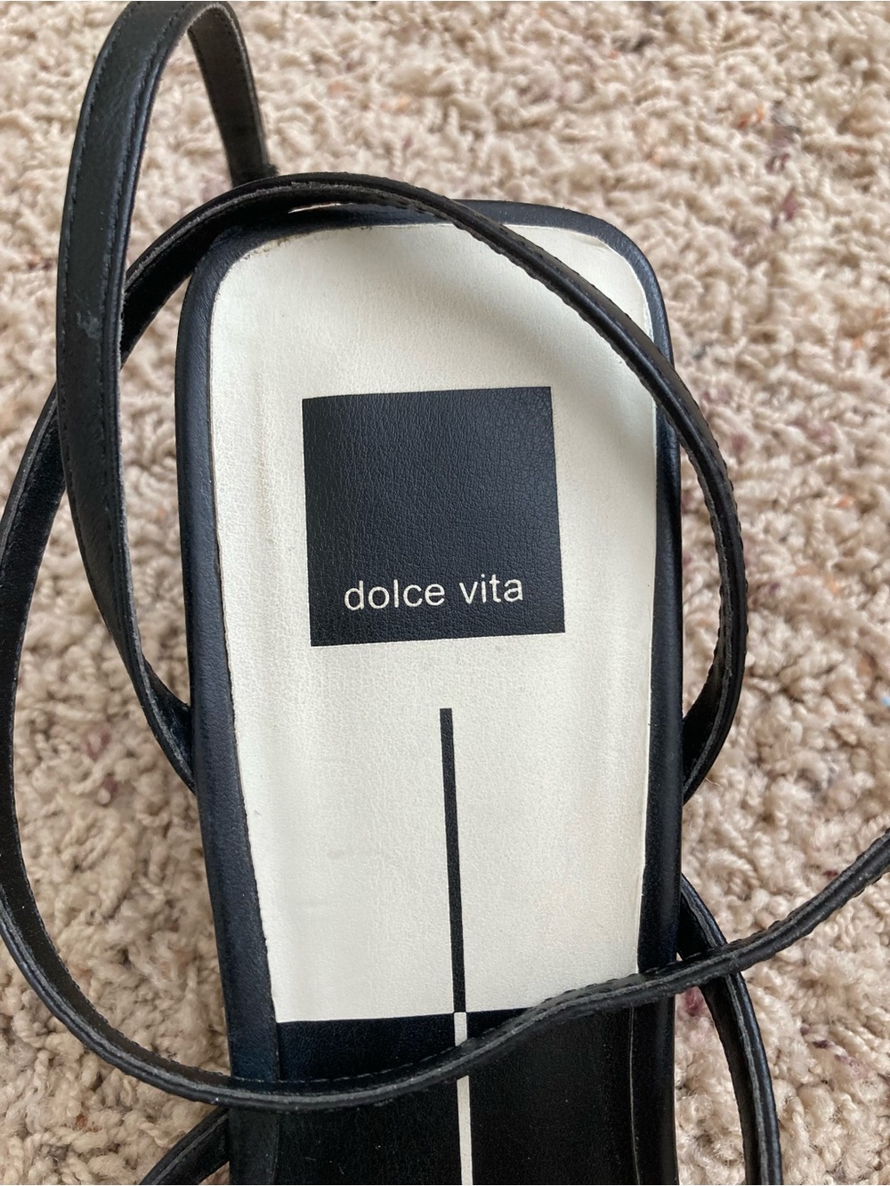 Dolce Vita Black Strappy Ankle-Wrap Sandal - Picture 5 of 7